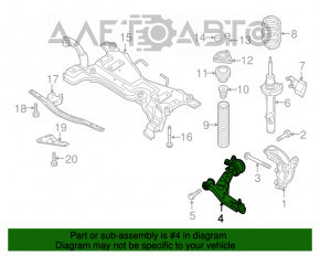 Maneta inferioară dreapta față Mazda3 MPS 09-13