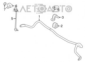 Bară stabilizatoare față dreapta Mazda 3 14-18 BM, nou, neoriginal, APPLUS.