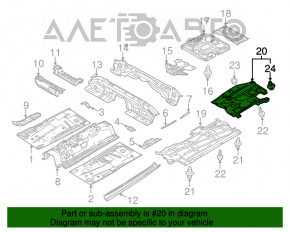 Protecție pentru partea din spate, dreapta, a podelei Mazda 3 14-18 BM