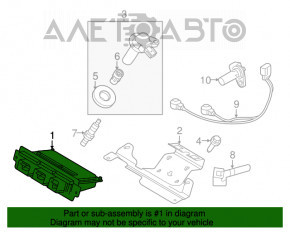 Modulul ECU al motorului Ford Flex 09-12 post-restilizare.