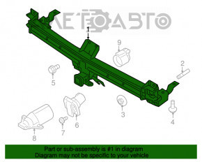 Amplificatorul de bara spate pentru carlig de remorcare Ford Flex 09-19