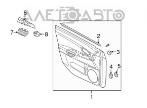 Capacul usii, cartela frontala stanga neagra Mazda3 03-08.