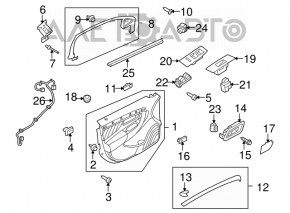 Controlul geamului electric din față, stânga, pentru Ford Explorer 11-19