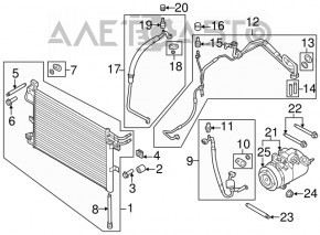 Radiatorul condensatorului de aer condiționat Ford Explorer 11-19 3.5 Taiwan.