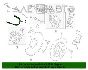 Furtun de frână spate stânga pentru Ford Explorer 11-19