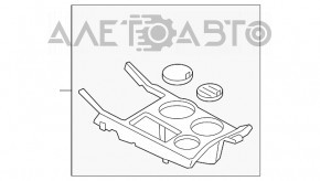 Capacul consolei centrale cu suporturi pentru pahare Ford Explorer 11-15 pre-restilizare