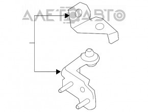 Buclele ușii din spate dreapta inferioară pentru Ford Explorer 11-19.