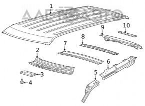 Acoperiș metalic pentru Ford Explorer 11-19 cu trapă