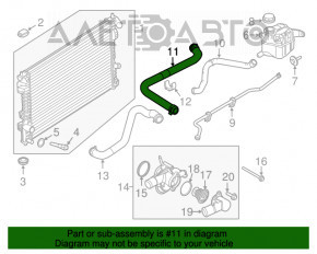 Furtunul de răcire superior al radiatoarelor Ford Explorer 11-19