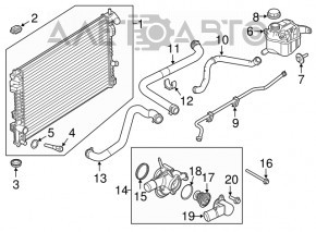 Патрубок охлаждения верхний Ford Explorer 11-19