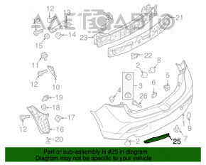 Reflectorul spate al barei de protecție dreapta Mazda3 MPS 09-13