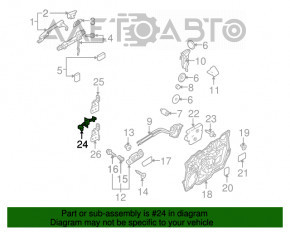 Limitatorul ușii față stânga Mazda3 MPS 09-13