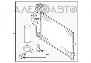 Radiatorul condensatorului de aer condiționat Mazda3 MPS 09-13