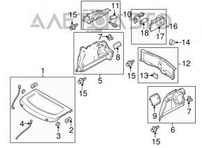 Capacul arcului stâng Mazda3 MPS 09-13