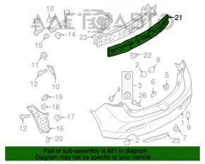 Абсорбер заднего бампера Mazda3 MPS 09-13