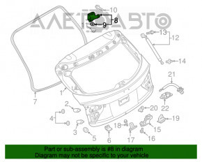 Buclele capacului portbagajului stânga Mazda3 MPS 09-13