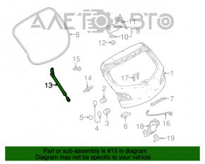 Amortizor capac portbagaj stânga Mazda3 MPS 09-13