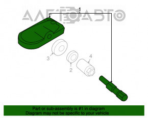 Senzor de presiune a roților Mazda3 MPS 09-13