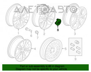 Capac central pentru roata Ford Fiesta 11-19 54mm