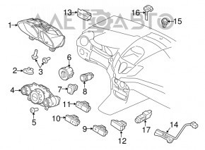 Кнопка подогрева сиденья правая Ford Fiesta 11-19