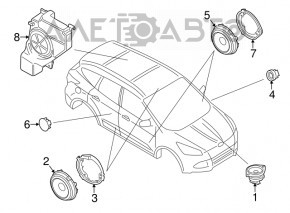 Difuzor ușă față stânga Ford Fiesta 11-19