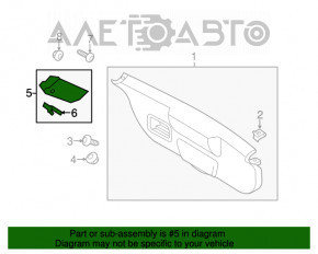 Capacul portbagajului dreapta Ford Fiesta 14-19 5 uși negru