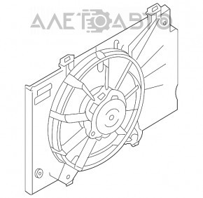 Difuzorul carcasei radiatorului asamblat Ford Fiesta 11-19 1.6