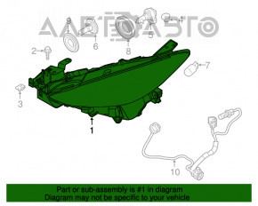 Far dreapta față Mazda 3 14-16 goală BM pre-restilizare halogen