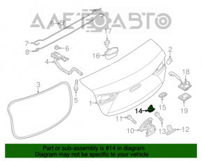 Butonul de deschidere a portbagajului Mazda 3 14-18 BM