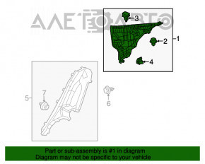 Capac spate dreapta sus Mazda 3 14-18 BM gri