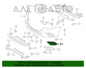 Capacul farului drept Mazda 3 14-16 BM pre-restilizare, nou, original