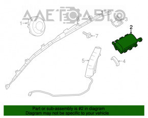 Подушка безопасности airbag пассажирская в торпеде Mazda 3 14-16 BM дорест