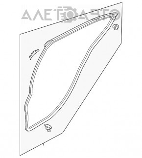 Уплотнитель двери задней правой Mazda 3 14-18 BM