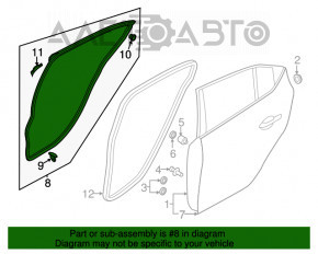 Garnitura ușii din spate dreapta Mazda 3 14-18 BM