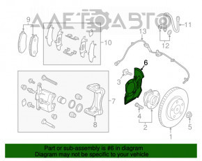 Кожух тормозного диска передний правый Mazda 3 14-18 BM тип 1