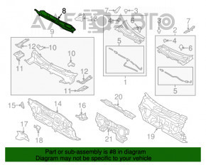 Поддон дворников металл Mazda 3 14-18 BM