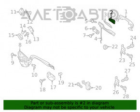 Capacul mânerului exterior al ușii din spate dreapta Mazda 6 13-21