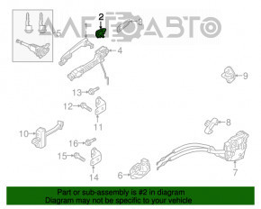 Capacul mânerului exterior al ușii din spate dreapta Mazda 3 14-18 BM