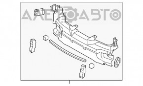 Deflectorul radiatorului inferior Mazda 3 14-16 BM pre-restilizare