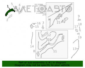 Mânerul ușii exterioare din spate dreapta Ford Transit Connect MK2 13- structura