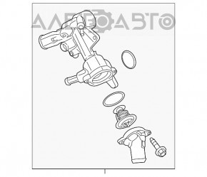 Corpul termostatului Ford Mustang mk6 15- 3.7