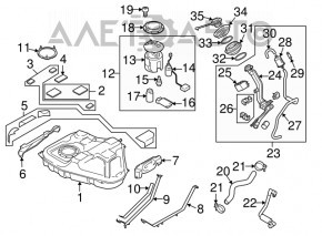 Capacul gurii de umplere a rezervorului de combustibil Mazda3 03-08 HB