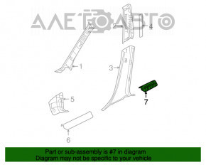 Capacul pragului din spate stânga Mazda3 03-08