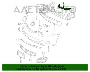 Suportul drept al bara de protecție față sub farul Mazda3 03-08 HB