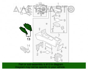 Capac lateral al consolei centrale dreapta Mazda3 03-08