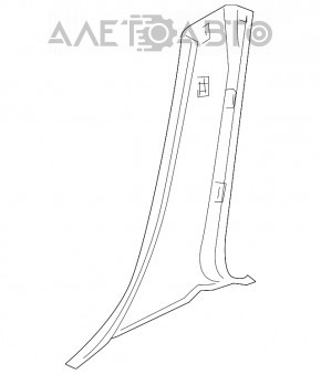 Capacul stâlpului central, partea de jos, stânga, Mazda3 03-08