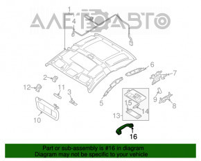 Manerul plafonului din față dreapta Mazda3 03-08