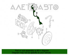 Датчик ABS задний левый Mazda3 MPS 09-13