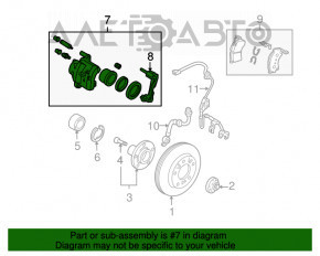 Суппорт передний правый Mazda3 2.3 03-08