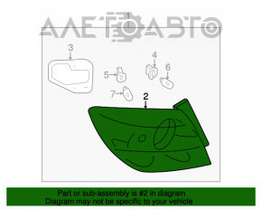 Lampa exterioară aripă dreaptă Mazda3 03-08 HB restilizată